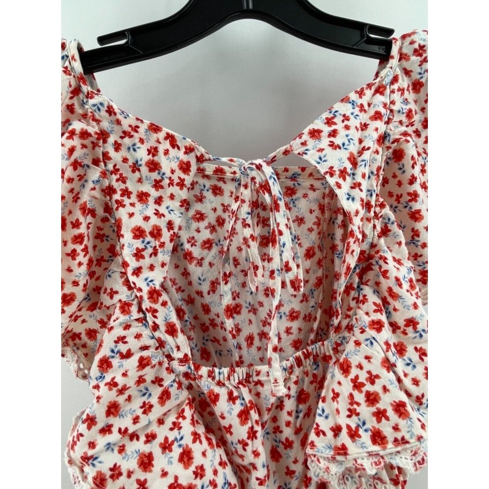 Old Navy Women's Sleeveless Orange White Floral Casual Dress Size XS - Picture 6 of 13